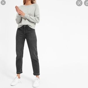 Everlane relaxed boyfriend jean gray/black 26
